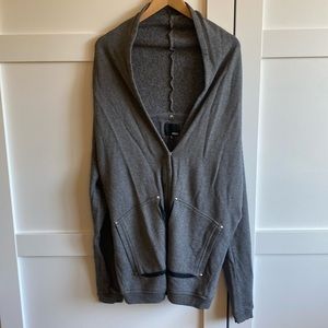 Wilfred Free Rousseau Zip Grey Cardigan Sweater
